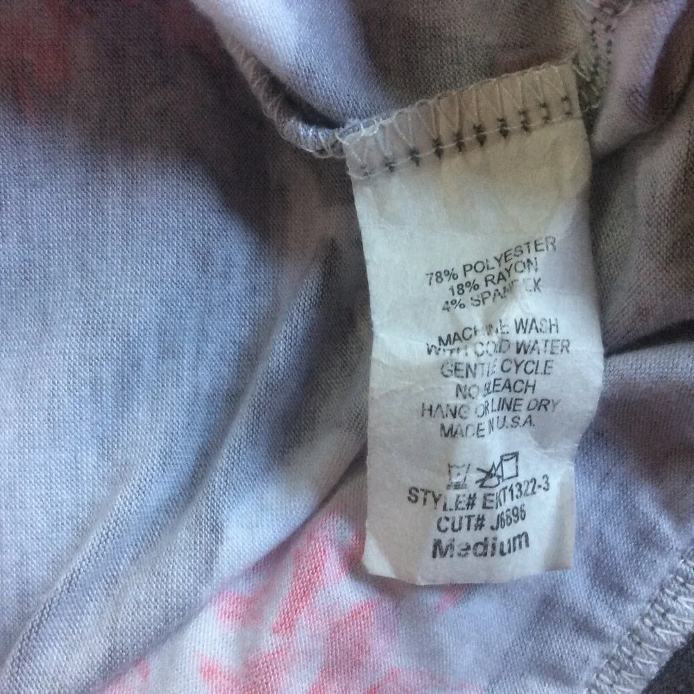 Egs Gray Pink & White Floral Pullover Size Medium - Picture 3 of 4